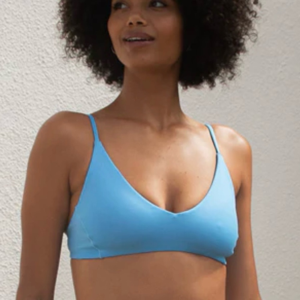 Left on Friday Sunday Bikini Top in Point Break Blue